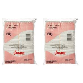 Kit 2 Algodão Esponja Facial para Skincare 100g Sussex