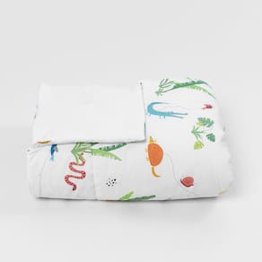 Edredom de Solteiro Selva com Dupla Face Percal - Branco