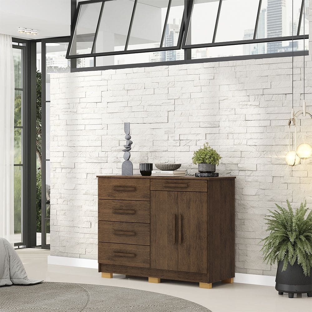 Cômoda Sapateira Sirius Imbuia Vila Rica