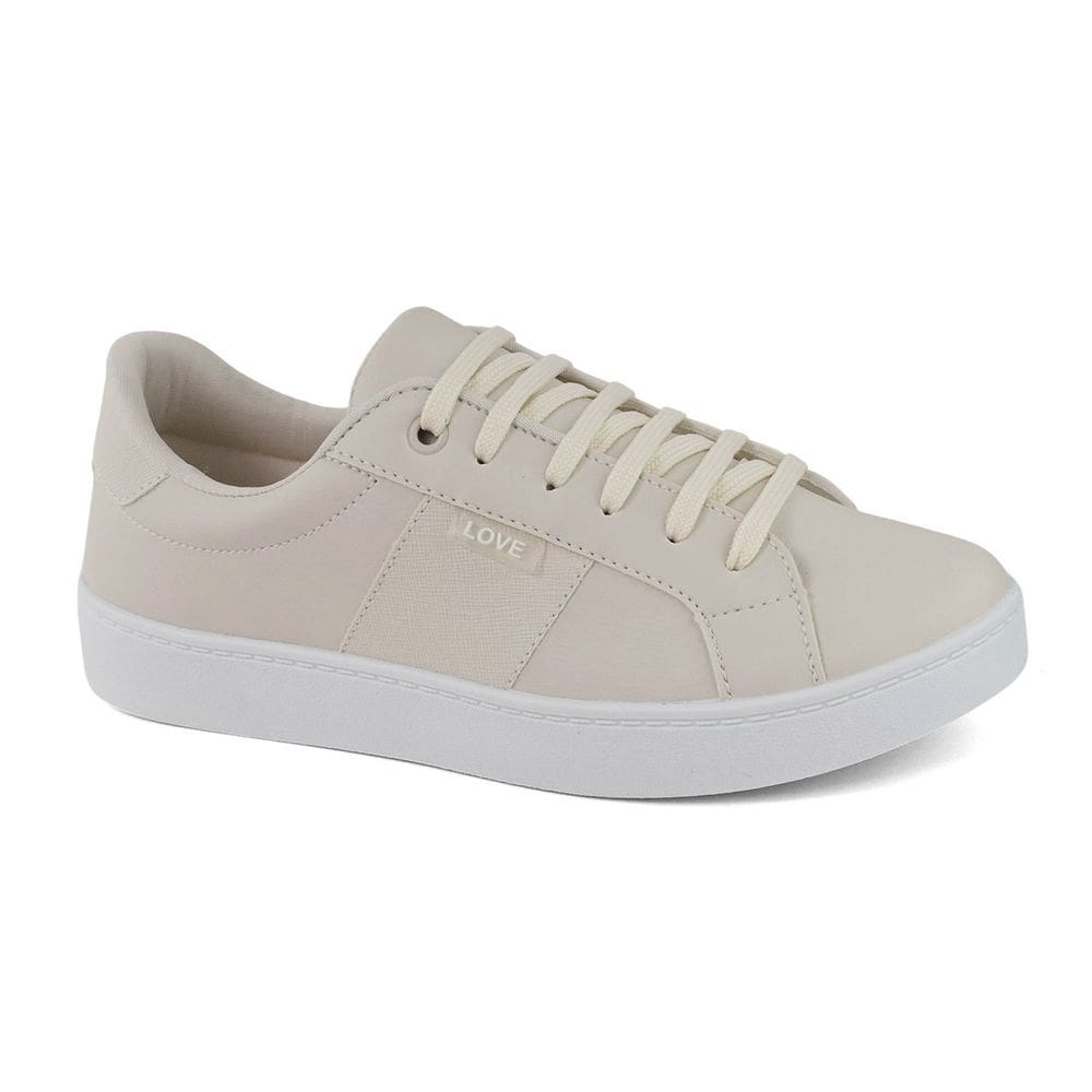 Tênis Godiva Casual Cadarço Feminino Off White