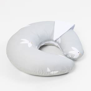 Almofada para Amamentação Pássaro Azul + Capa Percal Branco