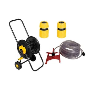 Suporte Enrolador c/Rodas + Mang 20m Vonder +Irrigador Esqui