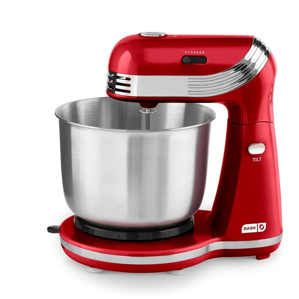 Batedeira de Bancada 3L com 6 Velocidades, Aço Inoxidável, 250W, 110v, DASH DCSM250RD, Vermelho