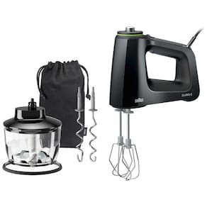 HM5130 Batedeira de Mão com 9 Velocidades, Acessórios e Capa, 350W, 110v, BRAUN HM5130BK, Preto
