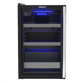 Cervejeira Porta Invertida Venax 82 Litros Blue Light Preto Fosco EXPVQBL100 - 220V