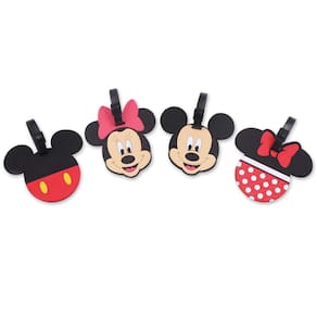 Conjunto de etiquetas de bagagem Mickey Minnie Silicone Travel 4 unidades