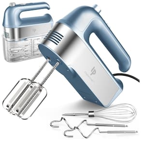 Batedeira de Mão Elétrica com Botão de Ejeção e 5 Velocidades, 110V 450W, LILPARTNER, Azul