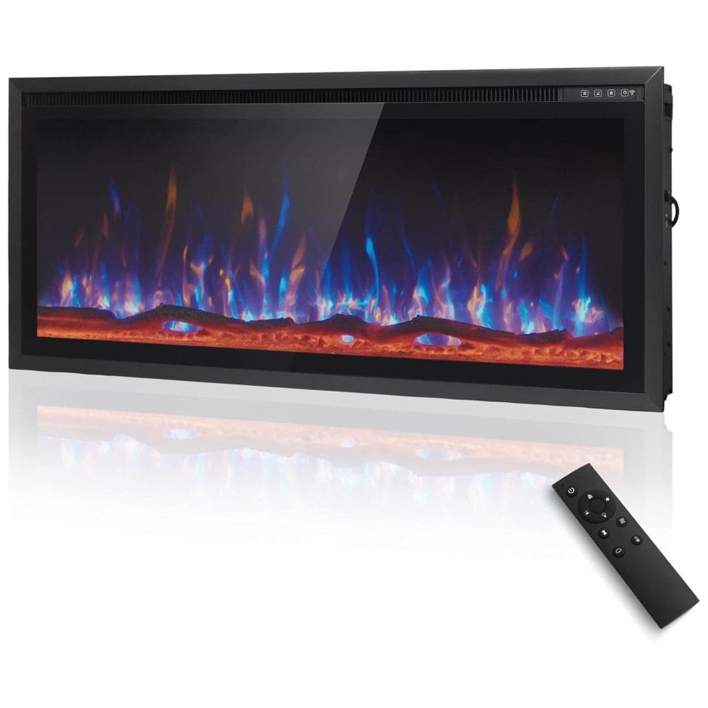 Lareira Elétrica de Parede MAISON ARTS 106 cm para Uso Interno, Controle Remoto, Tela Touch, 1500/750W, Chama LED Ajustável