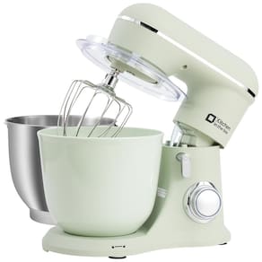 Batedeira Kitchen in the box, 4,5Litros,5Litros Duas Tigelas Elétricas, 10 Velocidades, Design Elegante Fosco para Uso Diário - Verde Pastel