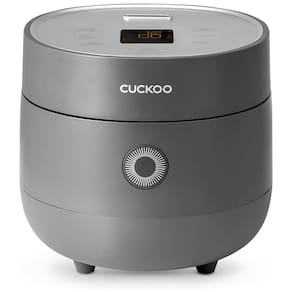 Panela de Arroz CUCKOO 3 Xícaras Cru / 6 Xícaras Cozido, com Lógica Fuzzy, Timer, Modo Limpeza Automática, Tigela Antiaderente, Cinza
