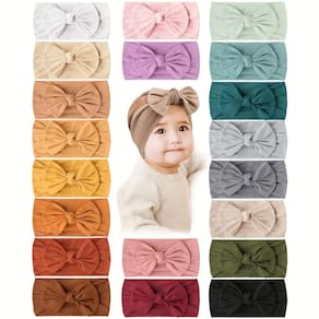 Laço De Cabelo Bebê Turbante Faixinha Slim Kit 20 Unidades