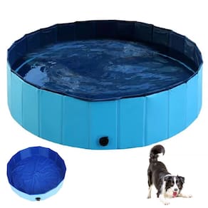 Piscina para Caes Pet Cachorro Gato Animal de Estimaçao Bebe Criança Banheira Dobravel