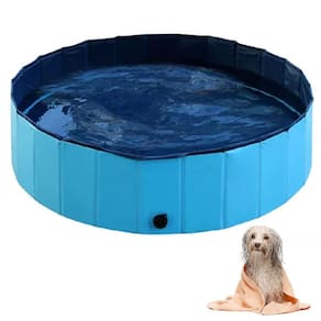 Piscina para Caes Pet Cachorro Gato Animal de Estimaçao Criança Bebe Banheira Dobravel Banho Dia Quente