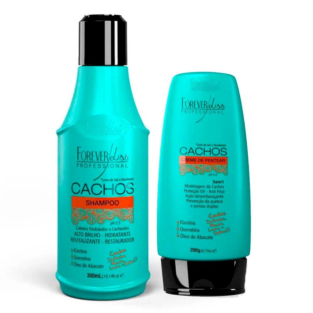 Kit Cachos Shampoo e Creme de Pentear Forever Liss