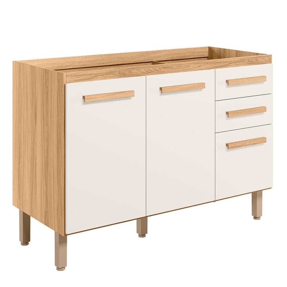 Balcão de Cozinha Intenza 120cm sem Tampo - Nicioli