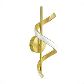 Arandela Moderna Led Dourada Espiral Cabeceira Ace89