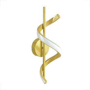 Arandela Moderna Led Dourada Espiral Cabeceira Ace89