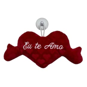 Almofada Coracao Vermelho Chaveiro Te Amo Com Ventosa - 19cm