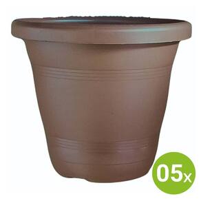 5X Vaso Milano (20x18) Cor Tabaco RIQUEPLÁS