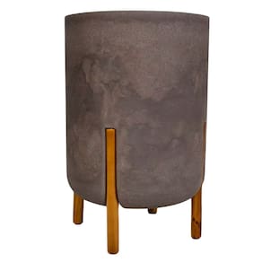 Vaso Cilíndrico Decore 34 (28L) Cor Preto Ardósia JAPI