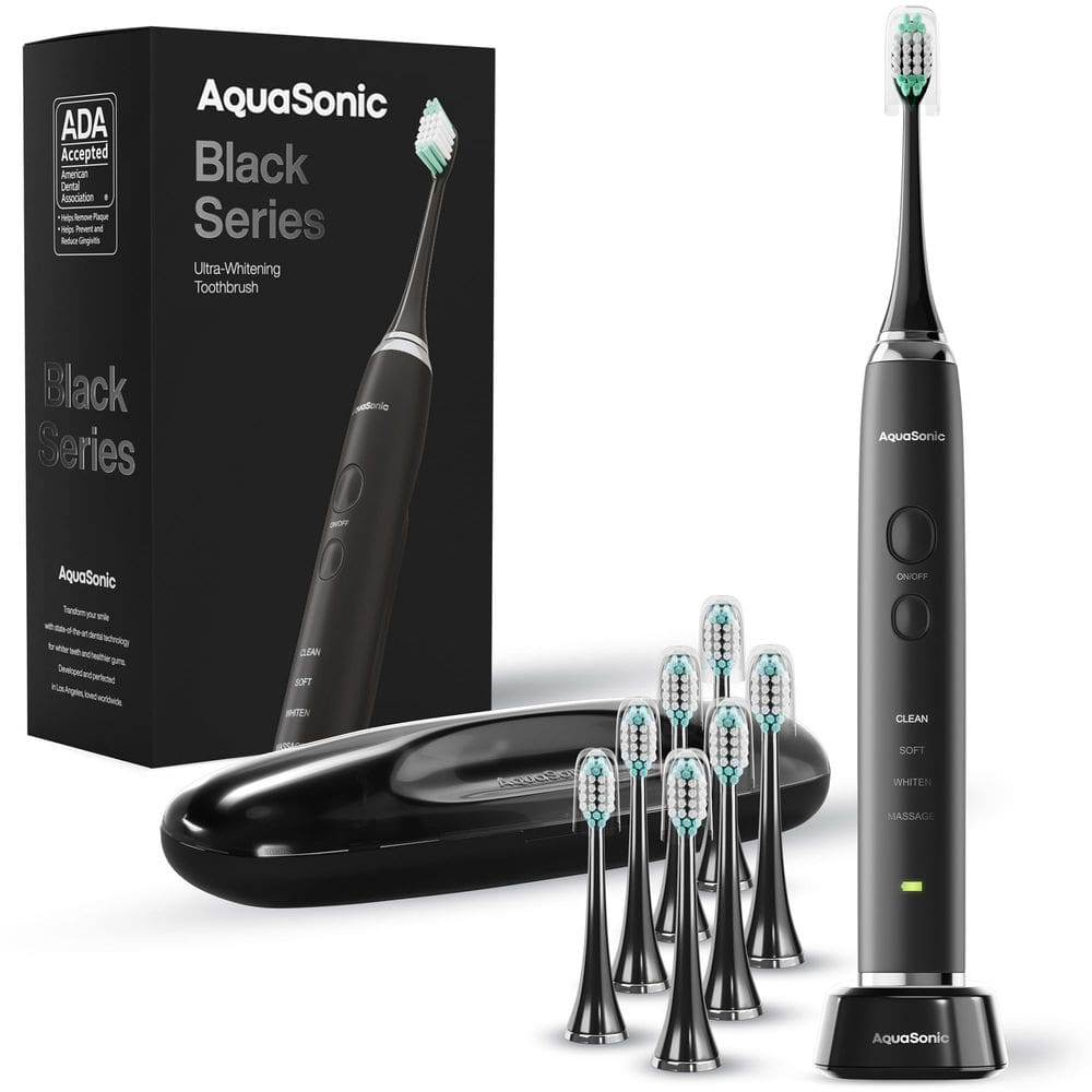 Escova de dentes elétrica Aquasonic Black Series Ultra Whitening