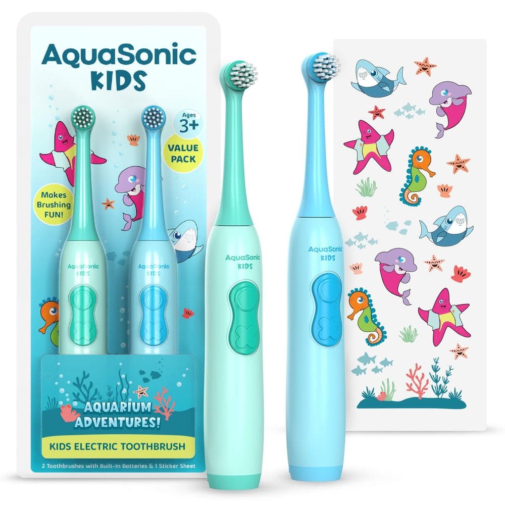 Escova de dentes elétrica Aquasonic Aquarium Adventures Kids 3+