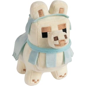 Brinquedo de pelúcia Minecraft Happy Explorer Llama branco/azul bebê