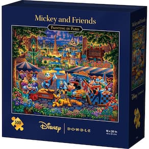 Quebra-cabeça D·O·W·D·L·E Mickey e seus amigos pintando em Paris 500 peças