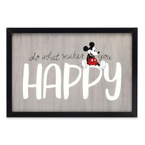 Decoração de parede Open Road Brands Disney Mickey Mouse Wood Frame