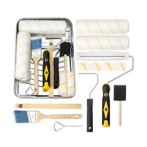 Conjunto de bandejas de pintura Bates, kit de 11 peças com 9 e 4 rolos, pincel e bandeja