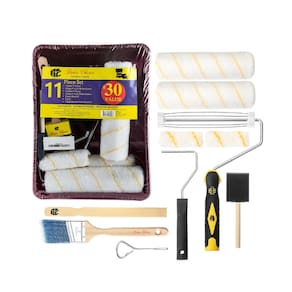 Conjunto de bandejas de pintura Bates, 11 peças com kit de rolos e pincéis