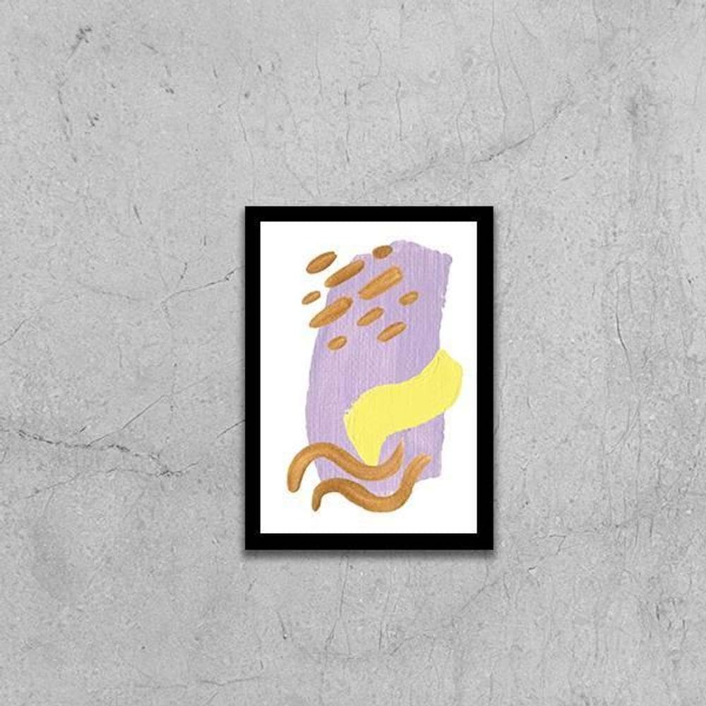 Quadro Abstrato Candie Iii 45X34Cm - Com Vidro Moldura Preta