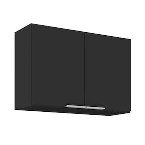 Armário de Cozinha Aéreo 80cm Pérola Z34 Preto - Mpozenato