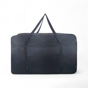 2 Sacolao Bolsa Compra passeio viagem 76x48x28cm Zíper preto