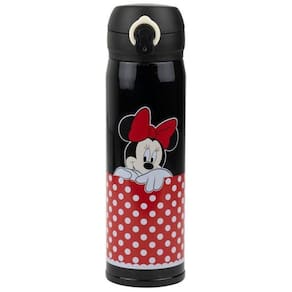 Garrafa Térmica Preta Minnie 400Ml - Disney