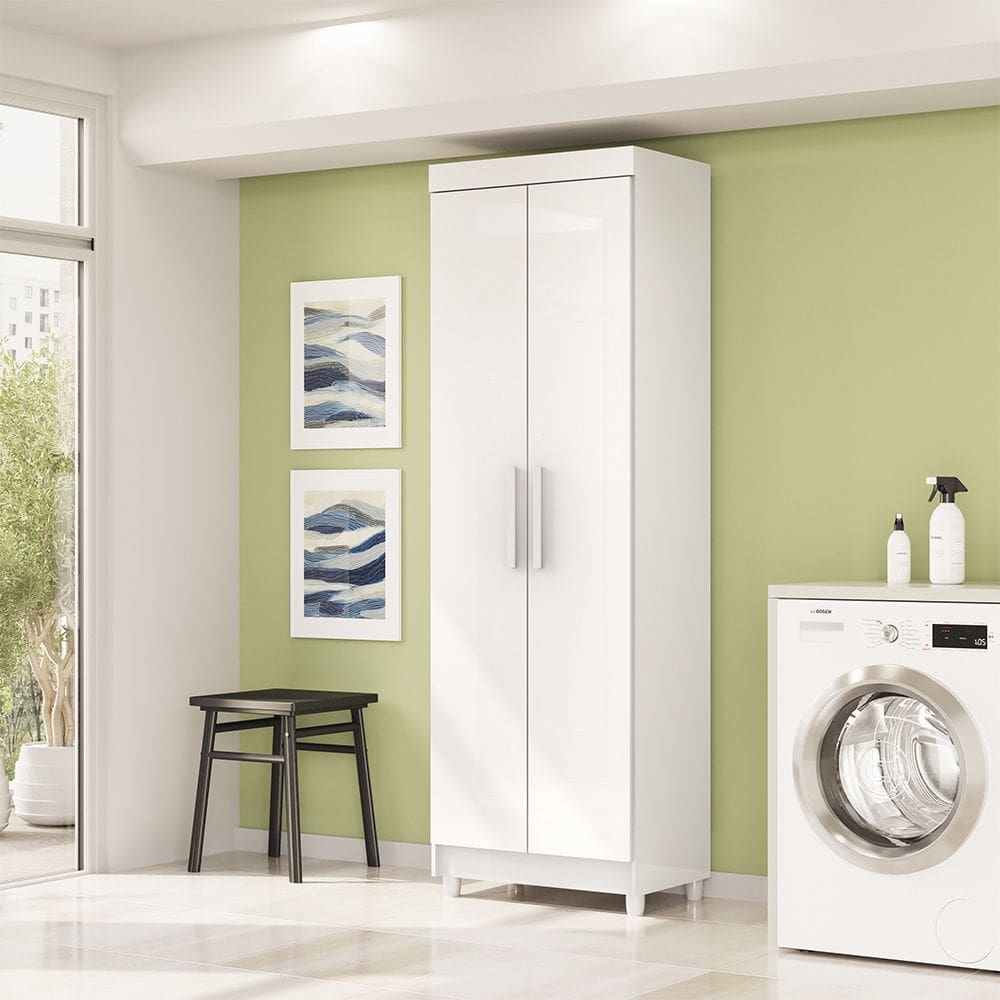 Armário Multiuso Line Branco Vila Rica