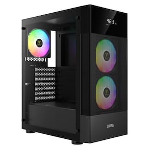 Gabinete Gamer Gamdias Aura GC5 ARGB 3 Fans 120mm MidTower Vidro Temperado Preto - Aura GC5