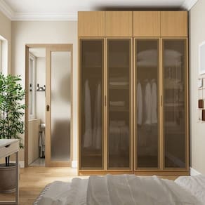 Guarda-roupa Modulado 4 Peças 8 Portas Jade Cabecasa Madeiramadeira Avelã