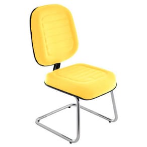 Cadeira Diretor para Escritório Cromada Linha Blenda Amarelo