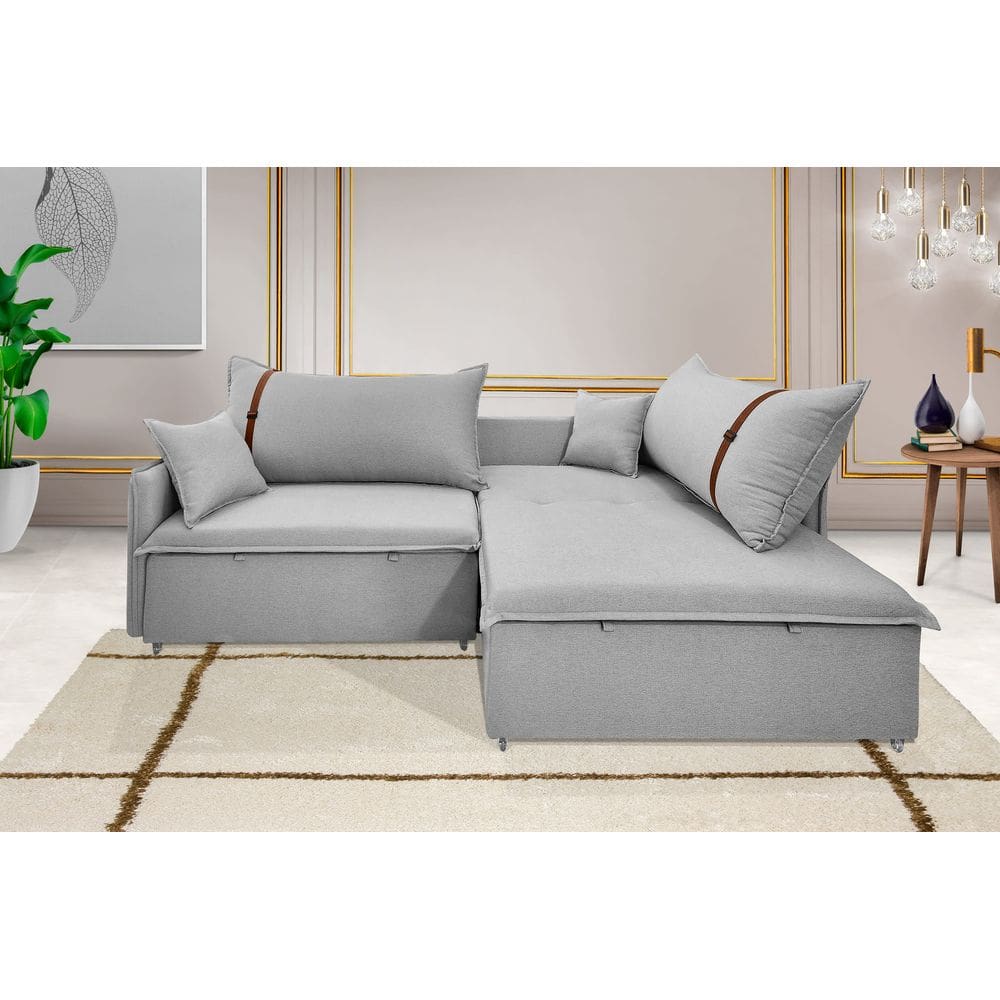 Sofá Valence Slim Premium Sem Caixa de 1,60m - Linho cor Cinza Claro