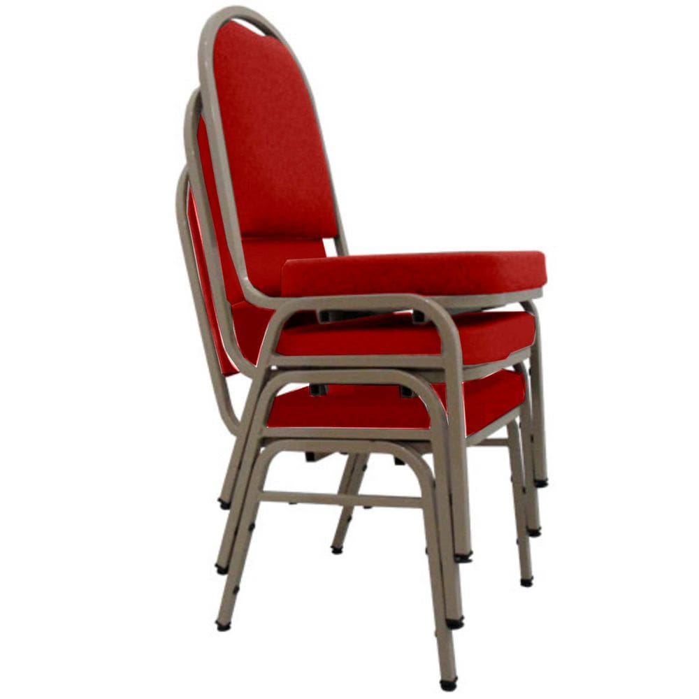 03 Cadeiras para Hotel e Auditório Linha Hotel Vermelho