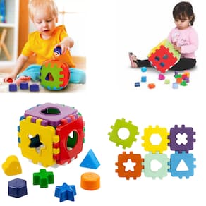 Cubo Didático Colorido Brinquedo Infantil Monta e Desmonta Com Peças De Encaixar Educativo