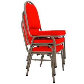 03 Cadeiras para Hotel e Auditório Linha Hotel Vermelho