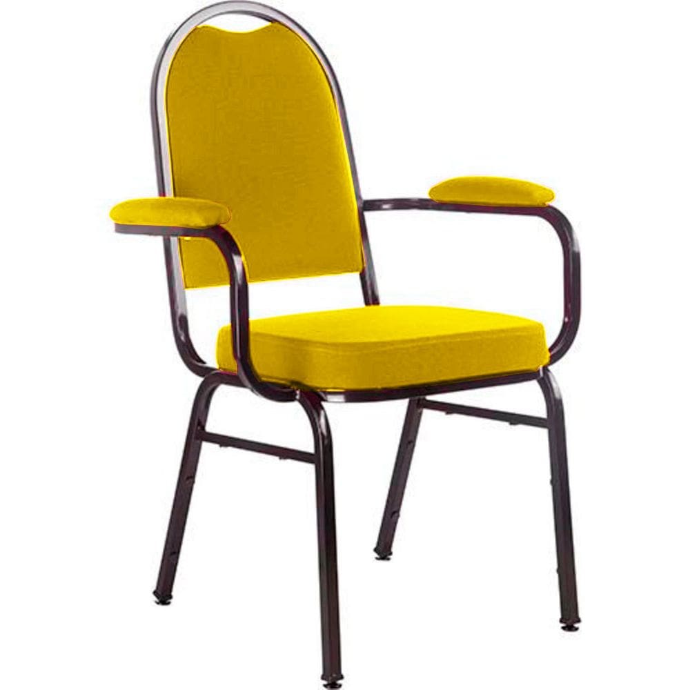 Cadeira com braços para Auditórios Linha Hotel Amarelo