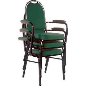 Kit com 3 Cadeiras para Auditório Linha Hotel Verde