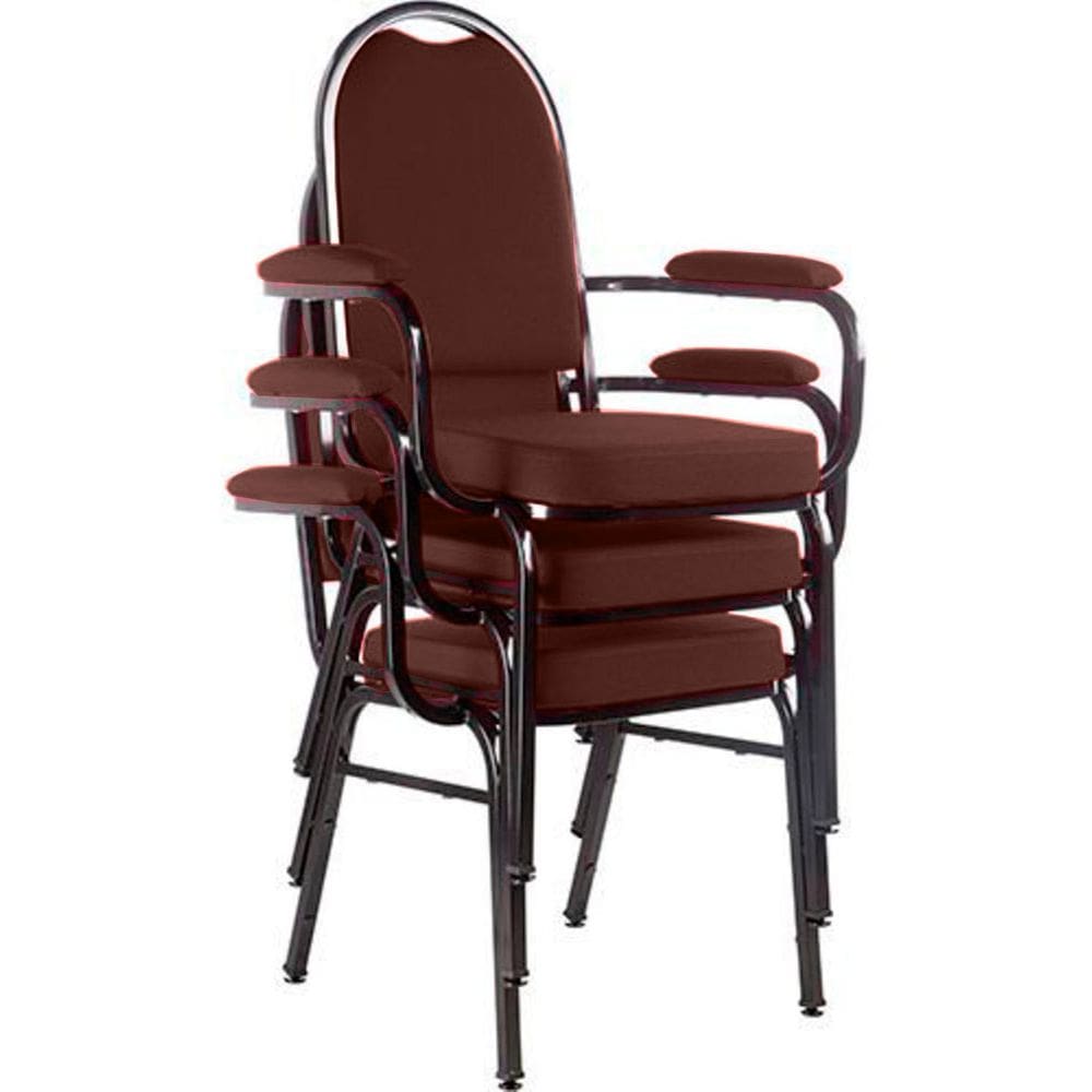 Kit com 3 Cadeiras para Auditório Linha Hotel Vermelho
