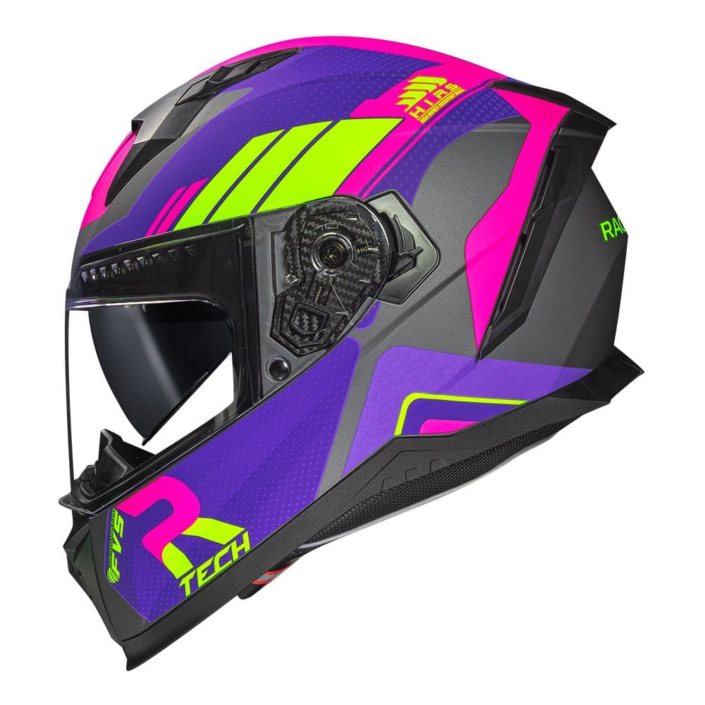 Capacete Race Tech Volt Track Cinza e Roxo