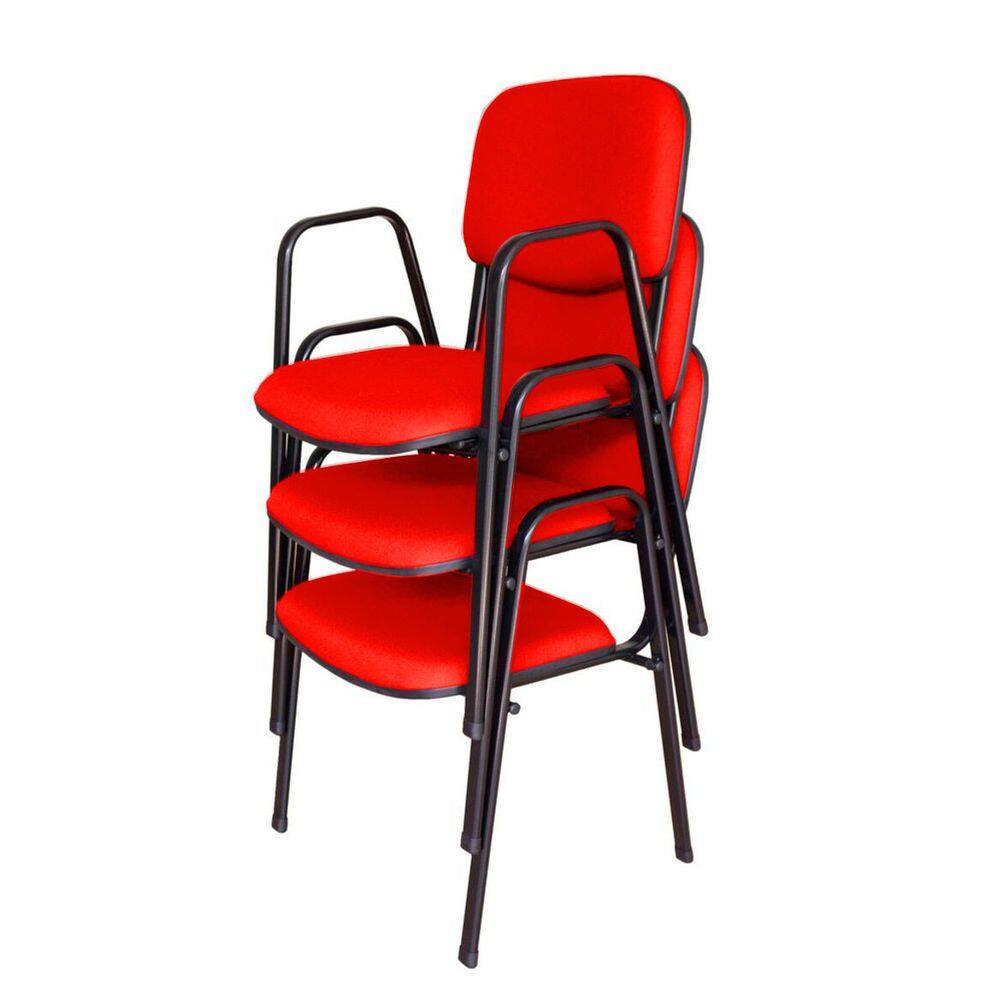 03 Cadeiras para Auditórios Linha Hotel Auditório Vermelho