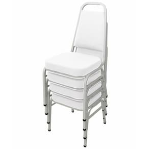 Kit com 4 Cadeiras Empilháveis Linha Hotel Plus Branco