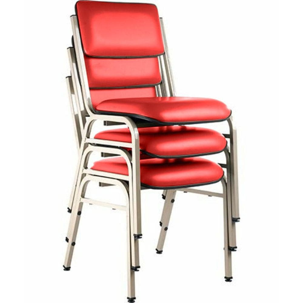 Kit com 3 Cadeiras para Auditórios Linha Hotel Smart Vermelho